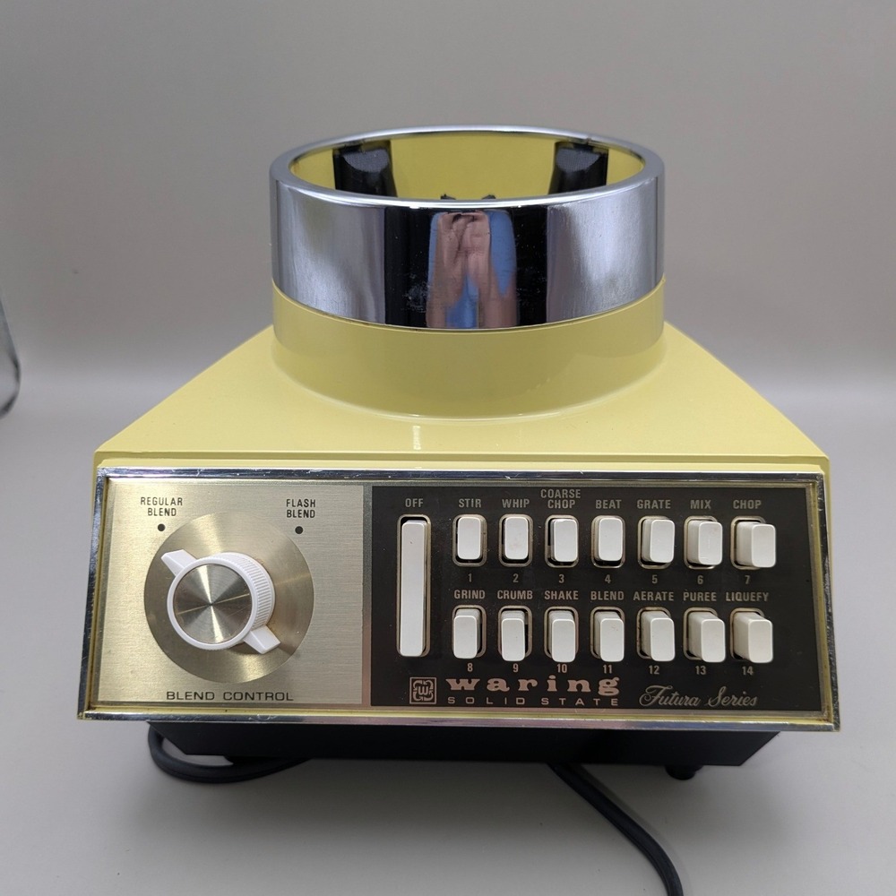 Vintage Waring Solid State Futura Blender Base Yellow - Replacement or Parts